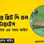 ক্রিকেটের হিট দি বল টোয়াইস । ক্রিকেট খেলার ৩৪ নম্বর আইন । খেলাধুলার আইন