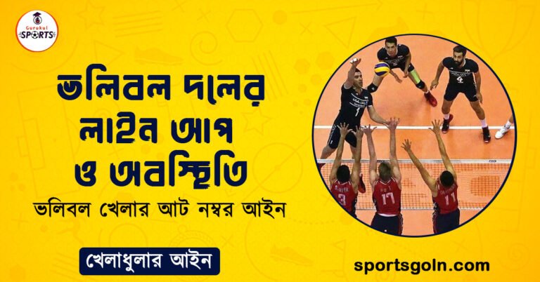 ভলিবল দলের লাইন আপ ও অবস্থিতি