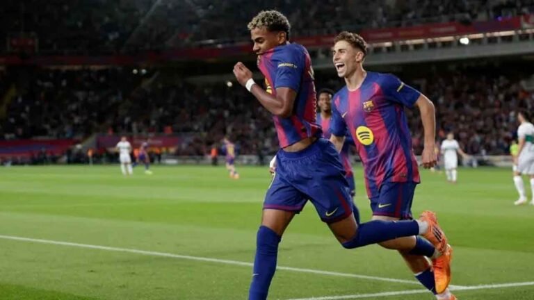 ইয়ামাল ও ওলমোর গোলের সাহারা বার্সার জন্মদিনে জয়