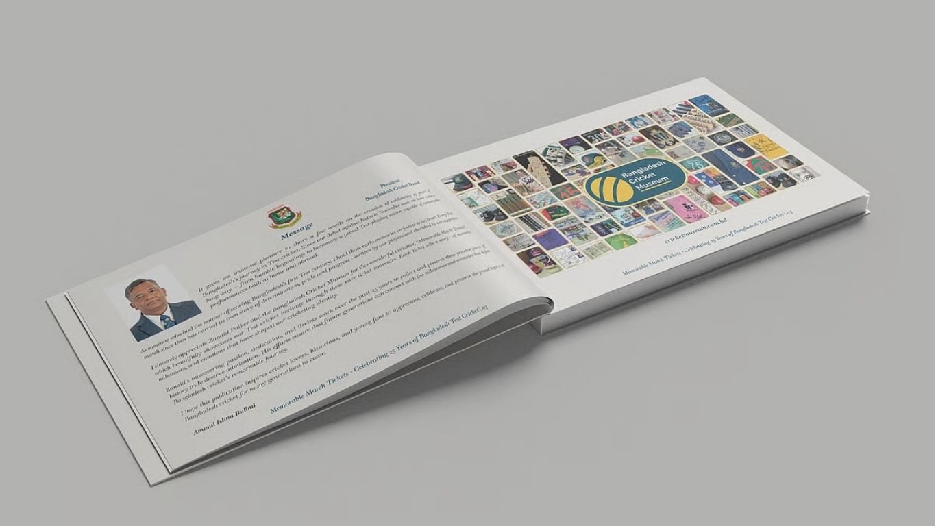 বাংলাদেশের ৫০টি স্মরণীয় ক্রিকেট ম্যাচের টিকিট নিয়ে প্রকাশ পেল স্মারকগ্রন্থ