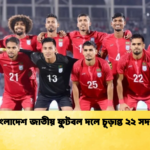 বাংলাদেশ জাতীয় ফুটবল দলে চূড়ান্ত ২২ সদস্য বাংলাদেশ জাতীয় ফুটবল দলে চূড়ান্ত ২২ সদস্য