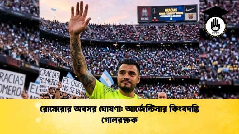 রোমেরোর অবসর ঘোষণা আর্জেন্টিনার কিংবদন্তি গোলরক্ষক 1 রোমেরোর অবসর ঘোষণা: আর্জেন্টিনার কিংবদন্তি গোলরক্ষক