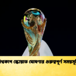 বিশ্বকাপ স্কোয়াড ঘোষণার গুরুত্বপূর্ণ সময়সূচি বিশ্বকাপ স্কোয়াড ঘোষণার গুরুত্বপূর্ণ সময়সূচি