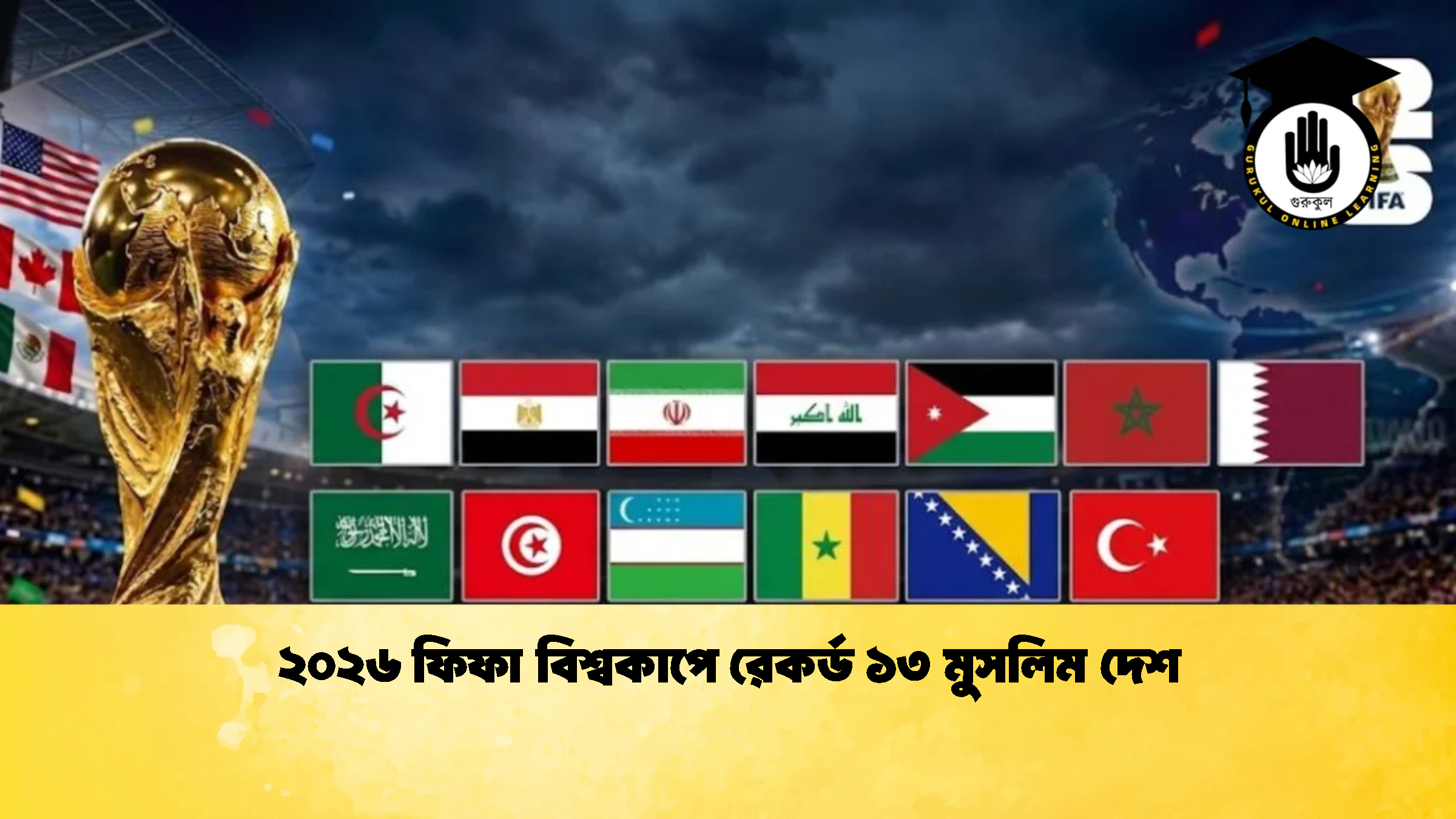 ২০২৬ ফিফা বিশ্বকাপে রেকর্ড ১৩ মুসলিম দেশ 1 ২০২৬ ফিফা বিশ্বকাপে রেকর্ড ১৩ মুসলিম দেশ