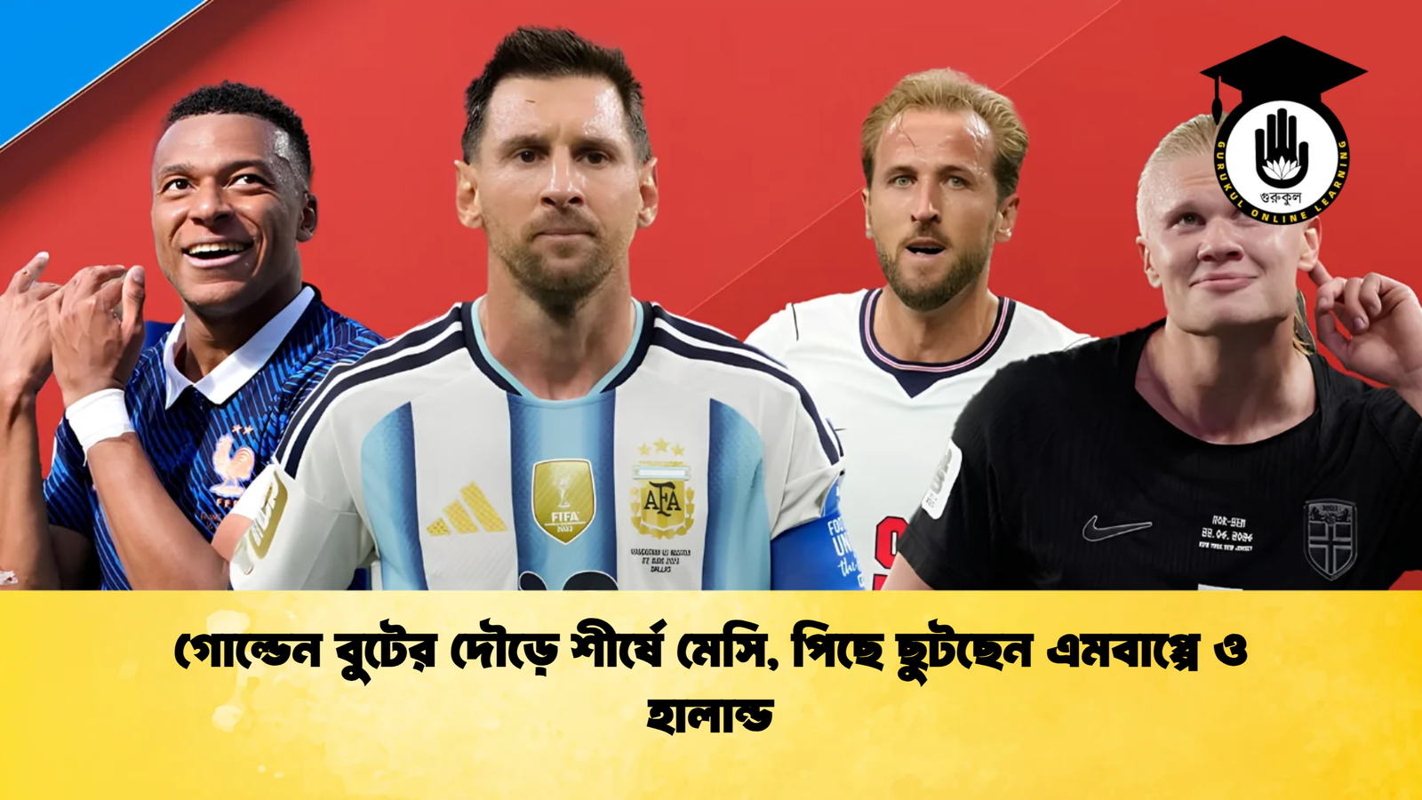 গোল্ডেন বুটের দৌড়ে শীর্ষে মেসি পিছে ছুটছেন এমবাপ্পে ও হালান্ড 1 গোল্ডেন বুটের দৌড়ে শীর্ষে মেসি, পিছে ছুটছেন এমবাপ্পে ও হালান্ড